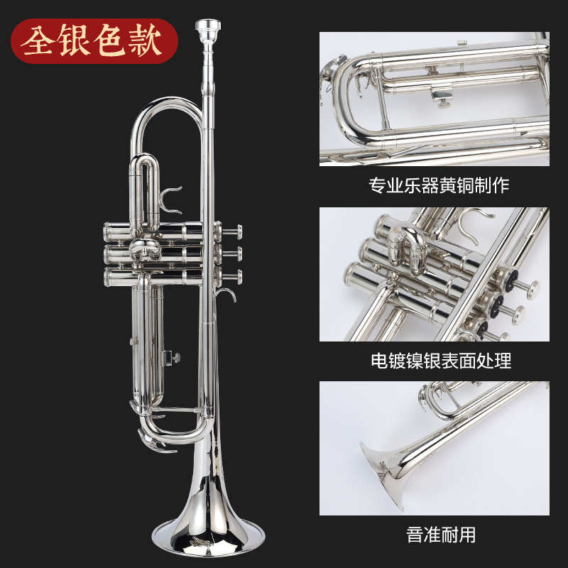 小号乐器降b调专业演奏三音小号初学者学生儿童鼓号队西洋号乐器