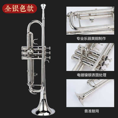 小号乐器降b调专业演奏三音小号初学者学生儿童鼓号队西洋号乐器