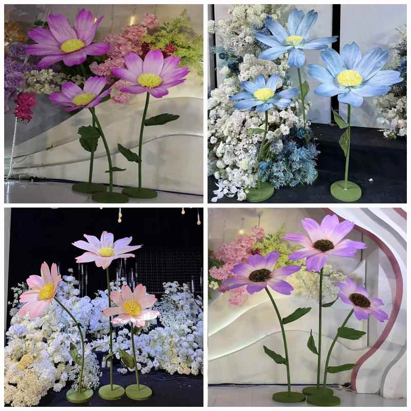 大型手工纸艺仿真晶菊路引花婚礼活动庆典道具店铺橱窗美陈摆件
