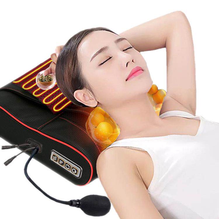 颈椎按摩器多功能肩膀颈部腰部肩部按摩仪垫揉捏加热全身按摩枕头