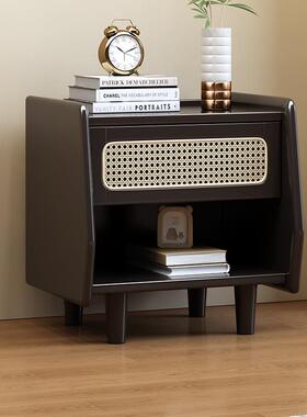 新中式全实现木藤3124#编床物头柜小户型卧复室储柜家用代简约古