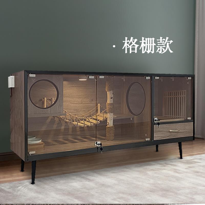 高档原创用豪华猫窝实木猫别墅四季通用产房笼猫柜兔定子子猫鼬屋