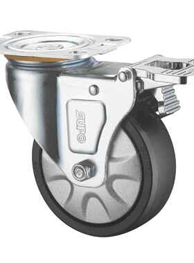 SUPO向荣6寸带双刹车中型PA尼龙万向脚轮Z03S-01A-150-662