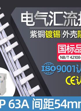 电气汇流排1P/2P/3P/32/40/50/63/80/100A空接线梳妆断路器连接排