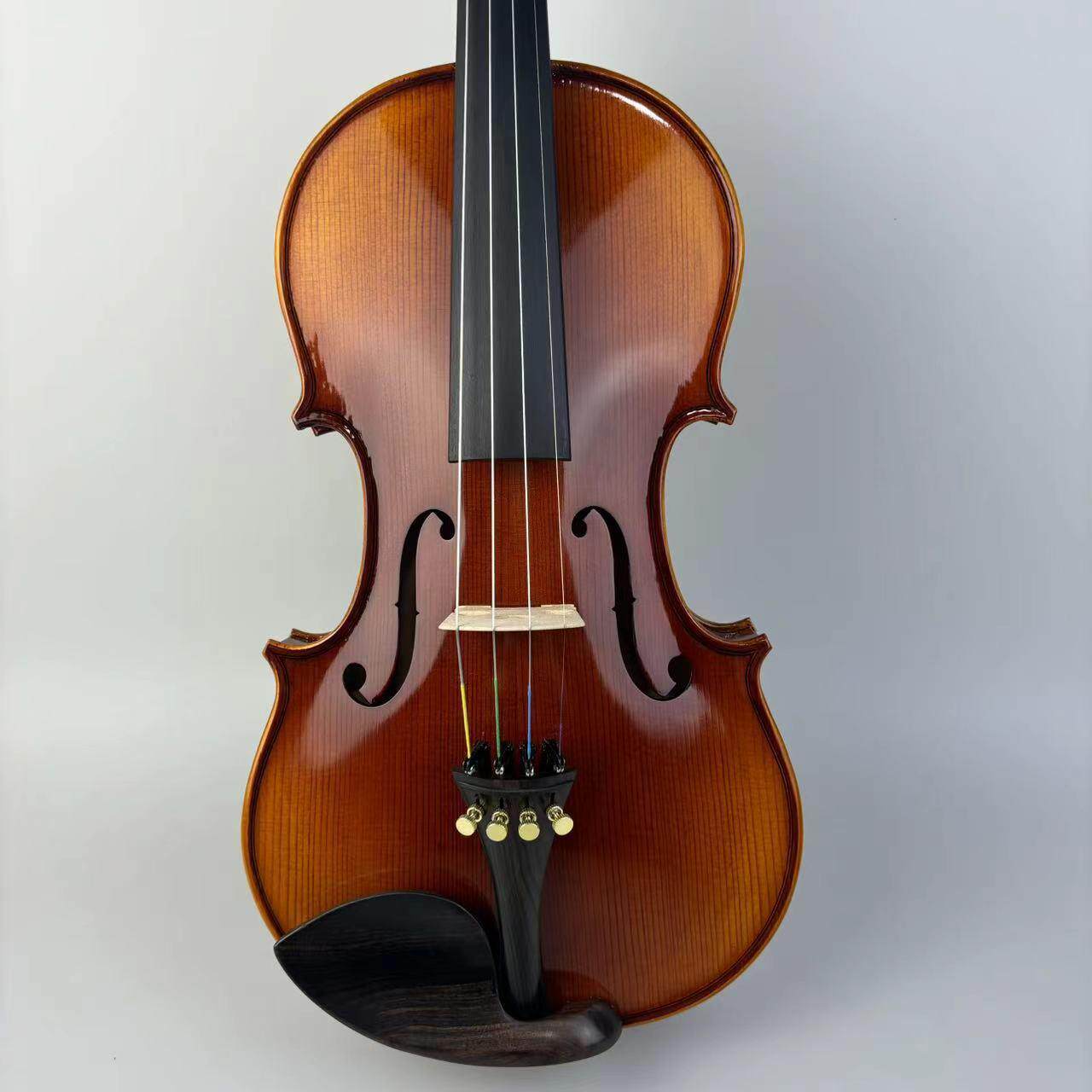 厂家直销柯巴胶手工虎纹背侧板小提琴虎纹琴头花纹实木小提琴