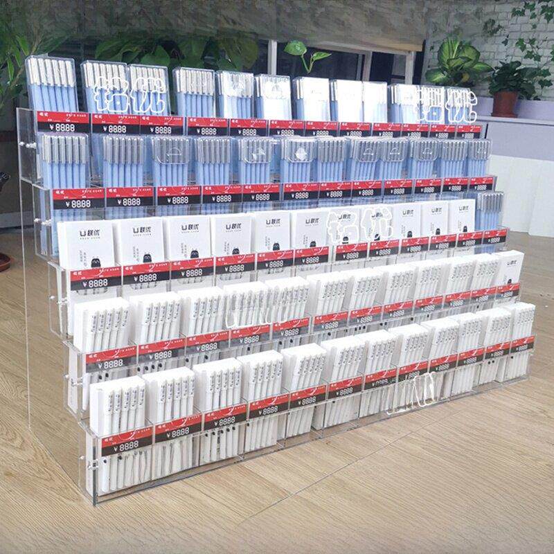 定制文具店展示架笔架柜台笔架大容量亚克力上下笔架货架加工
