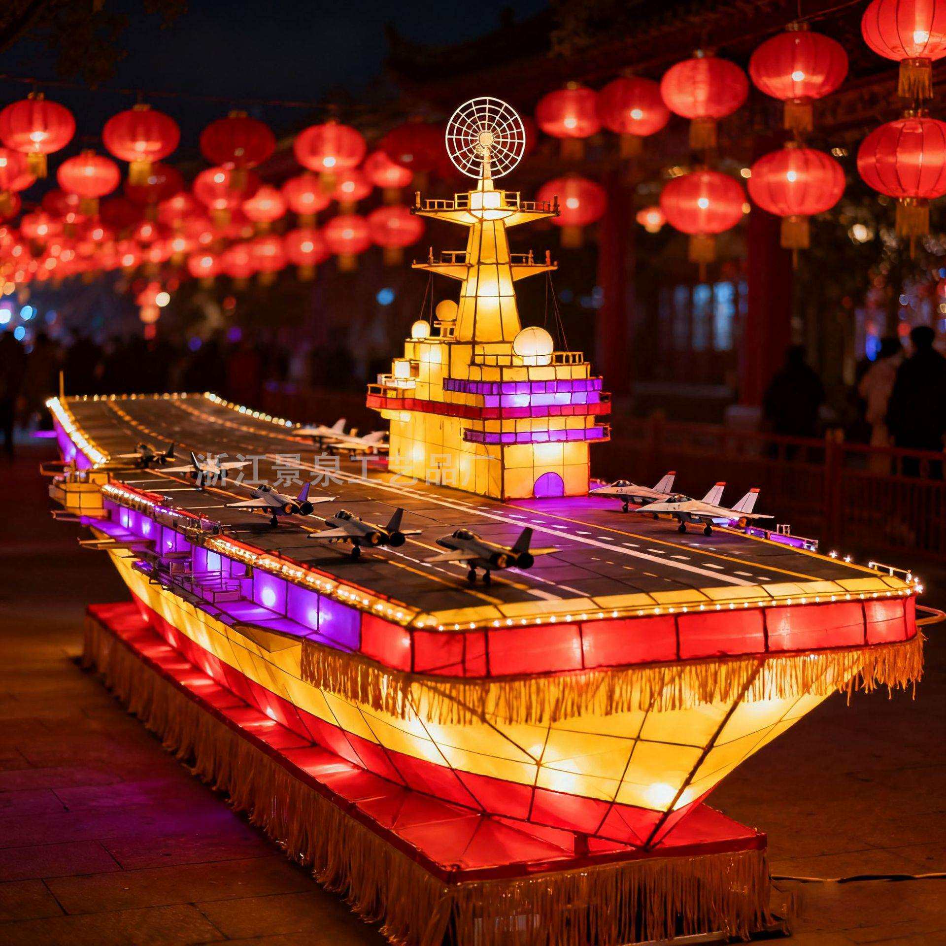 2026大型航母造型花灯节庆灯会文旅景区景观彩灯春节元宵自贡灯笼