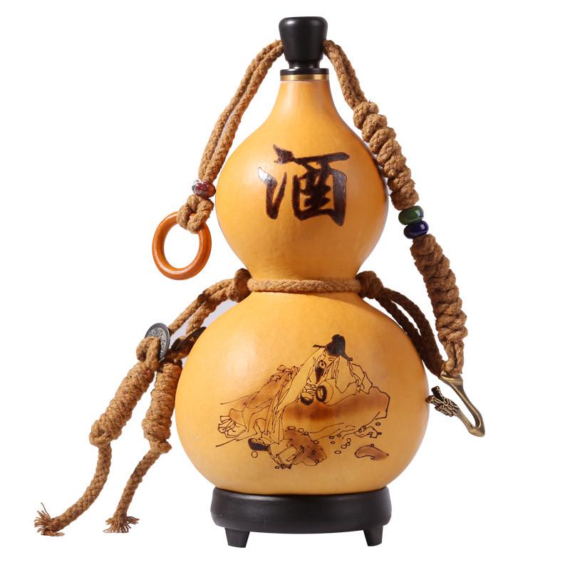 酒葫芦装酒可装热水古风葫芦酒瓶道具摆件随身挂件水杯小葫芦酒壶