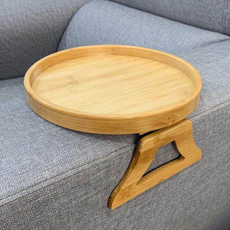 沙发托盘桌Sofa Tray Table沙发扶手零食收纳架木质工艺品图片