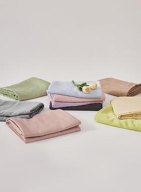 被6感0支天丝床上睡四件套丝滑裸纯色8XS45486简约套凉床笠冰丝床