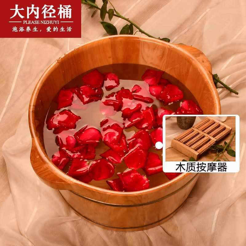 香柏木家用双人泡脚木桶修脚房足浴桶商用洗脚桶实木足疗浴足木桶