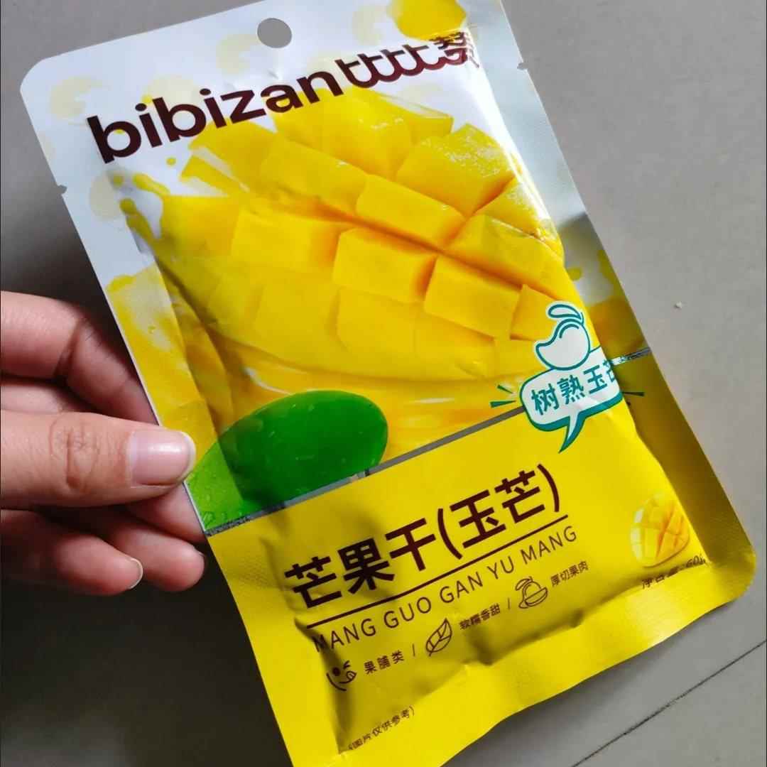 比比赞树熟玉芒干60g厚切芒果干 干小袋装蜜饯果干 干休闲 办公解