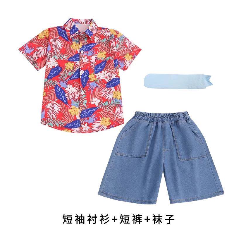 正品童港风演服装小学生运动会啦啦队表出演090年代儿复古怀旧8花