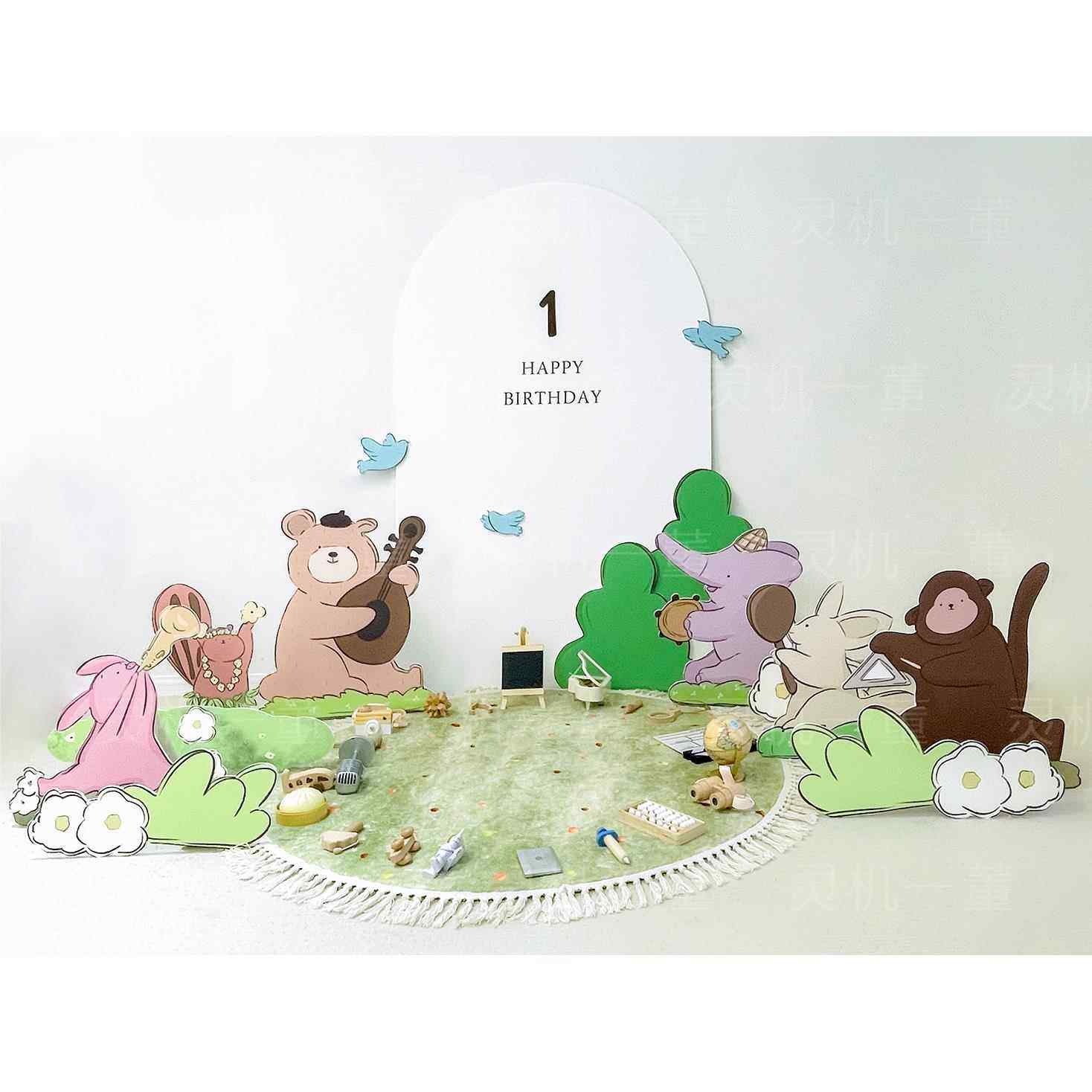 森系宝宝卡通动物KT板周岁生日ins风居家抓周道具租赁布置装饰,节庆用品/礼品,装扮布置套餐,淘宝优惠券,粉丝福利购,淘宝优惠卷