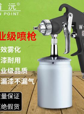 台湾W-71气动喷漆枪W71家具高雾化汽车面漆上下壶W77油漆喷枪