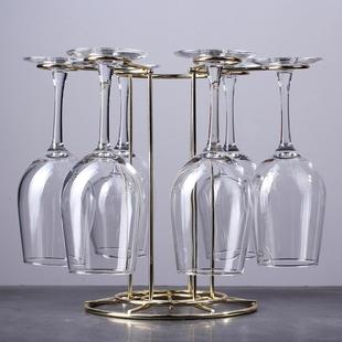 家用红酒架赢朔 创意醒酒器一体架红酒杯杯架悬挂倒挂高脚杯6只装