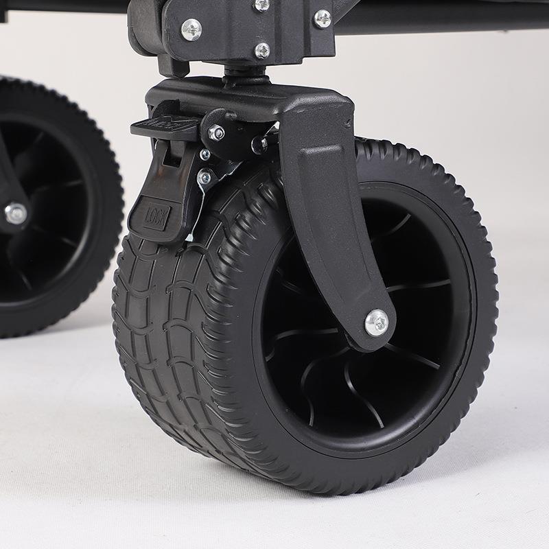 营地小推车户外露营推车可折叠摆摊小推车野炊露营车聚拢买菜推车