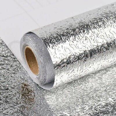 1 Roll Aluminum Foil Oil-proof Wallpaper High Temperature