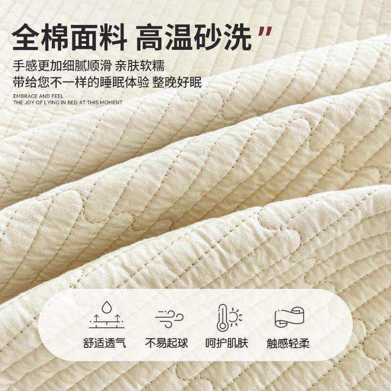 学生宿舍纯棉软垫床盖四季通用单人全棉床单防滑床垫90x190薄褥子