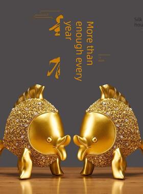 每年都有盈余，金鱼装饰品，客厅家庭电视柜，酒柜装饰品，高雅大