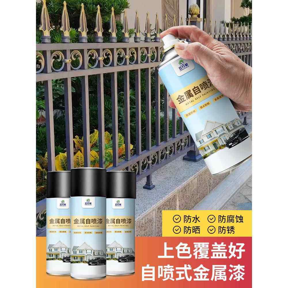 黑色防锈漆自喷漆汽车黑色白色磨砂免除锈金属防腐不锈钢防水防锈,基础建材,金属漆,淘宝优惠券,粉丝福利购,淘宝优惠卷