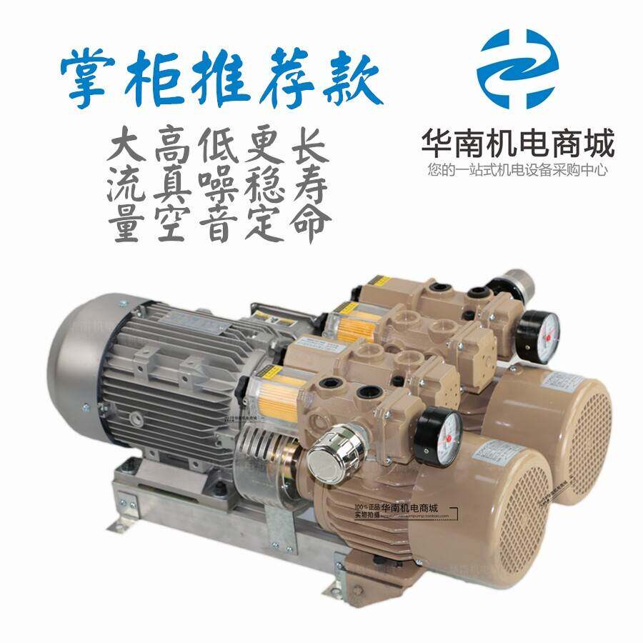 双压头皮带泵干拭旋片真空泵 印刷机裱纸机风泵打气泵WZB30/50/80