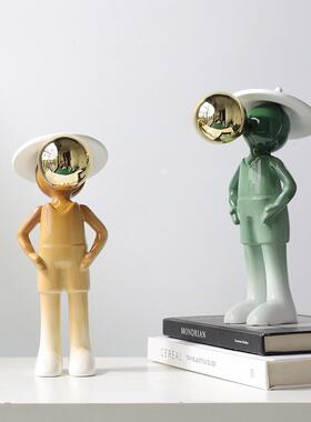 现代抽象树脂雕塑酒店商店商业展厅美容美发店直播间布置装饰摆件