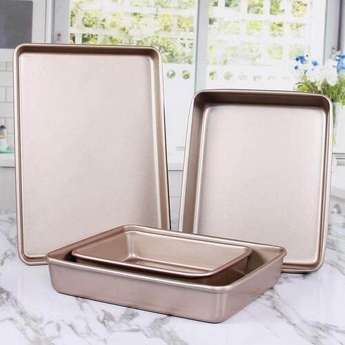 9寸/11寸Non-stick Baking Tray Cookie Sheet不粘长方深烤盘特厚