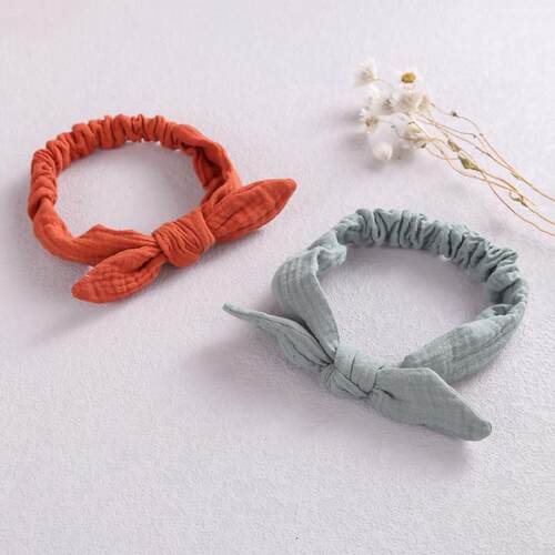 Baby Elastic Hair Bands Girl Headband Cotton Linen Kids Head