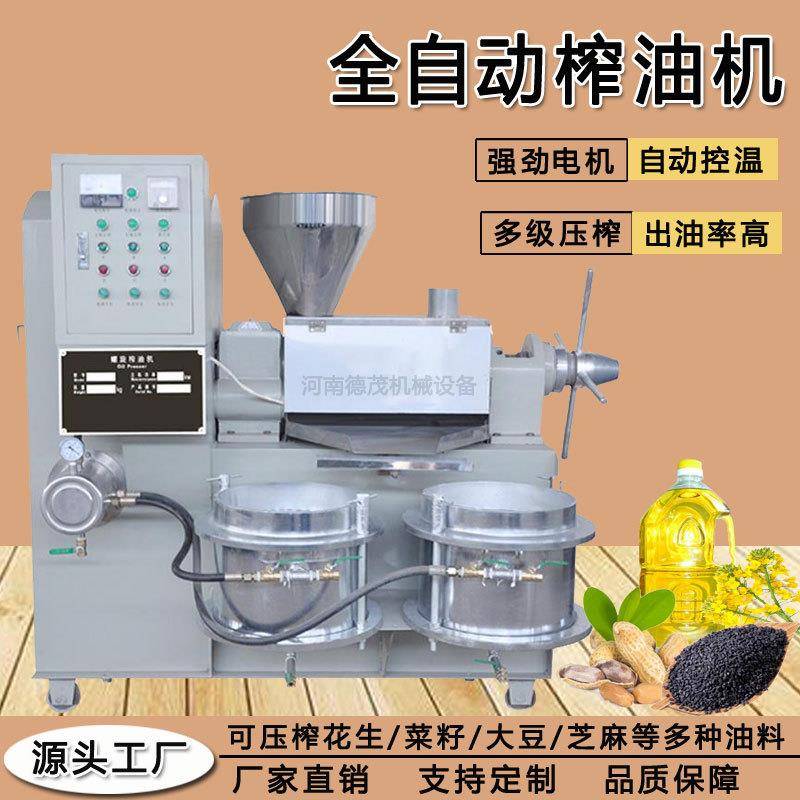 榨油机全自动大型商用液压榨油机不锈钢小型家用花生菜籽榨油设备