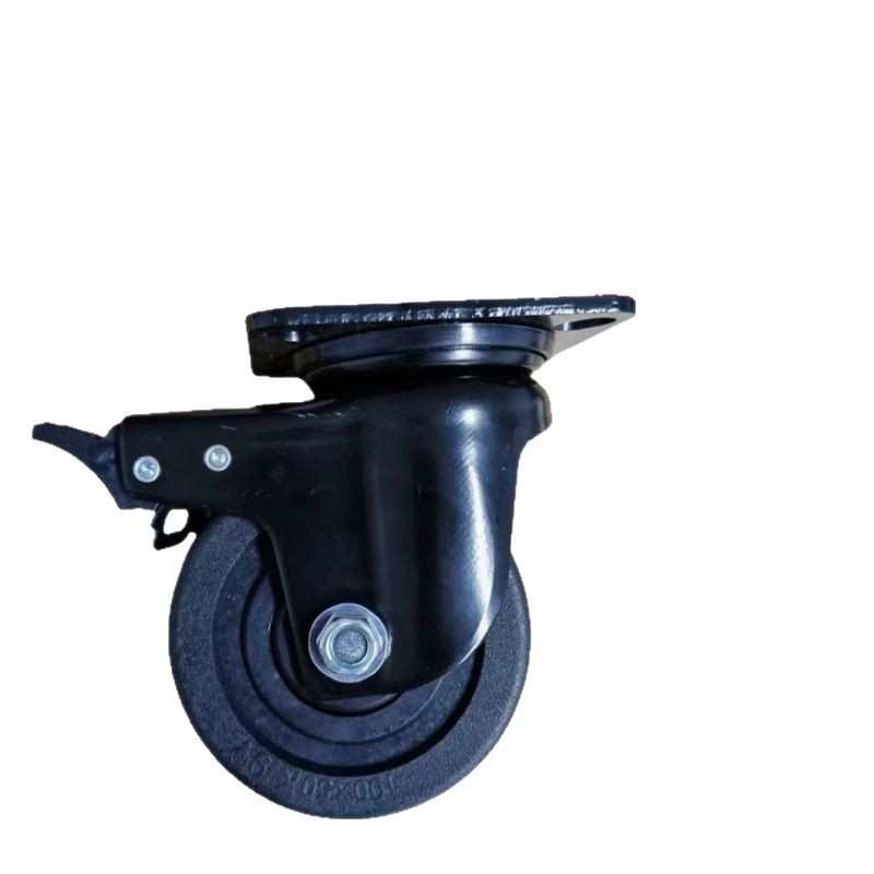 3寸4寸耐磨尼龙低重心脚轮超大载重支架尼龙轮重型万向轮