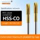 M35含钴延长镀钛头螺纹丝锥Hss Co涂层不锈钢磨料钢攻丝专用