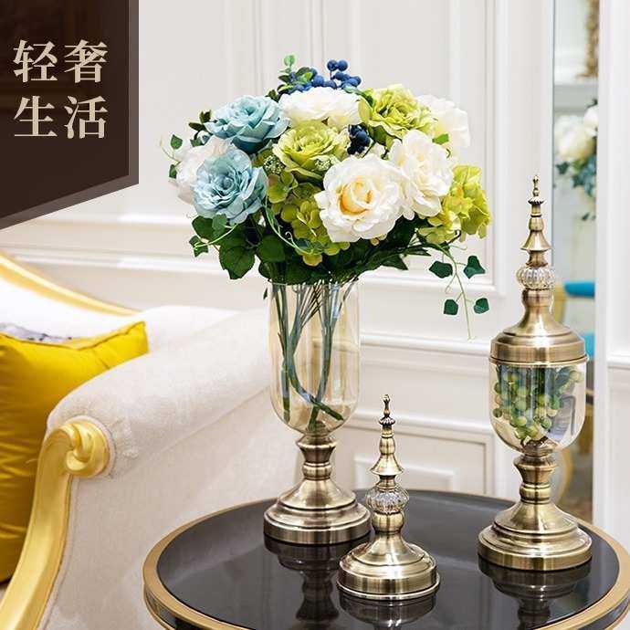 现代轻奢高级感玻璃花瓶摆件客厅插花餐桌面玄关电视柜高档装饰品,家居饰品,花瓶,淘宝优惠券,粉丝福利购,淘宝优惠卷
