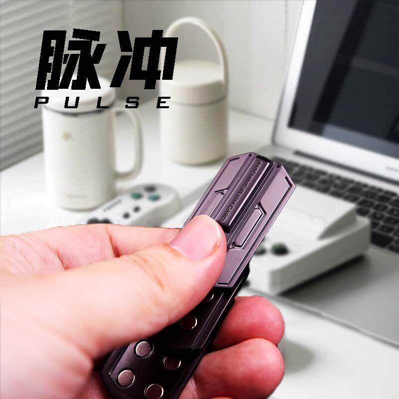 异爵EDC磁力小推牌金属掌上潮玩三层解压啪啪币玩具指尖减压神器