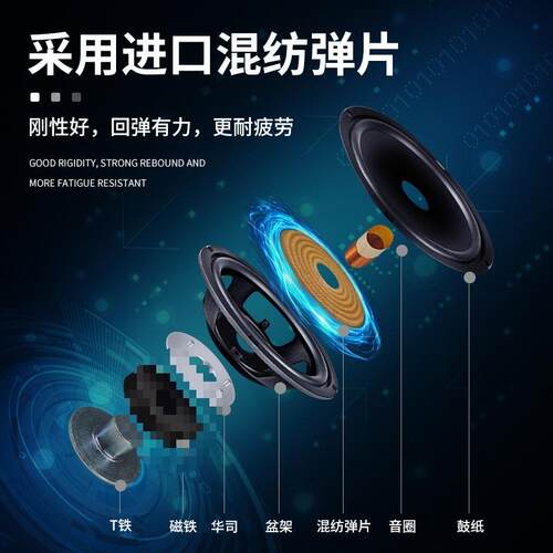 3寸重低音炮小喇叭4寸全频中高音扬声器4欧8欧3w10瓦音箱音响配件