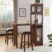 美式 实木吧台椅酒柜一体柜家用客厅餐厅隔JYC断小吧台墙高靠脚桌