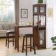 美式 实木吧台椅酒柜一体柜家用客厅餐厅隔JYC断小吧台墙高靠脚桌