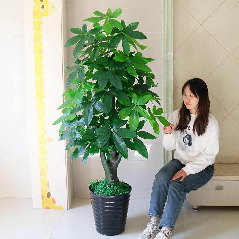发财树彷真绿色植物彷生彷真盆栽客厅室内花假树摆设造景大型塑料