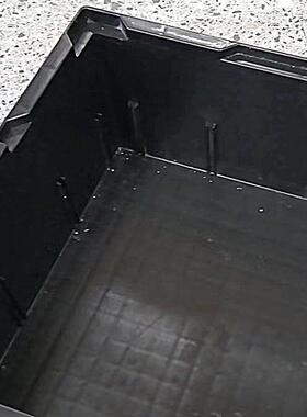 新款直销防静电塑料箱带内槽物流周转框胶框塑料筐加厚长方形黑色