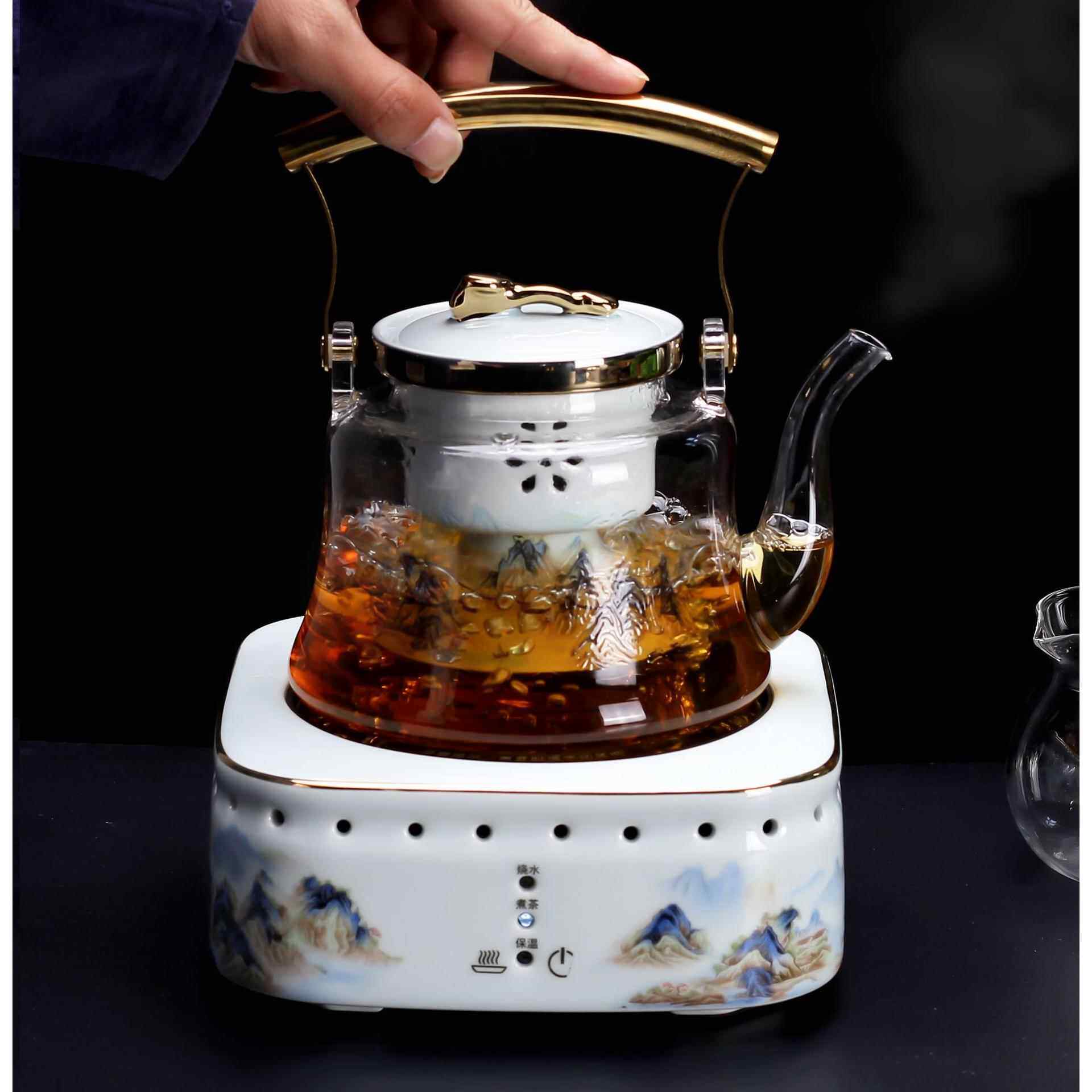 水果茶煮茶器2022年新款电陶炉小型烧蒸茶养生壶轻奢耐热玻璃茶壶