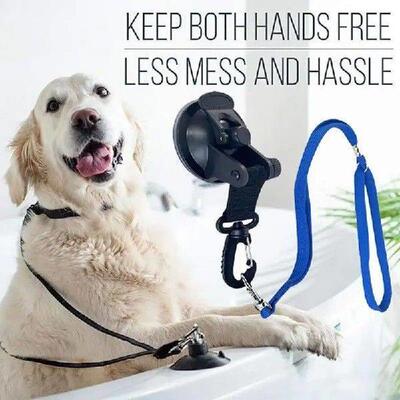 Dog Bathing Tether With Suction Cup Soft Nylon Dog Bath
