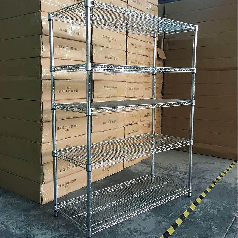 仓储线 线网不锈钢色货架可调节拆卸多层架子家用厨房重型碳钢置,商业/办公家具,仓储货架,淘宝优惠券,粉丝福利购,淘宝优惠卷