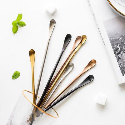 Gold Stainless Steel Spoon Elegant Mixing Utensil