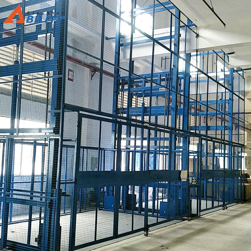 厂家加工导轨式电动液压升降平台 定制导轨液压升降平台电梯货梯