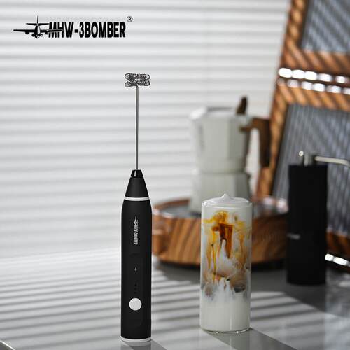 MHW-3BOMBER轰炸机电动奶泡器 咖啡拉花自动打奶泡器 手持发泡器