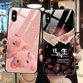 适用于iphonexsmax手机壳苹果x保护硅胶套，果xr玻璃iphonex镜头全包，xmax防摔可爱猪mxa硬软壳女ip男个性创意