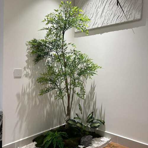 仿真树南天竹绿植假树室内外枯山水造景装饰植物轻奢假树