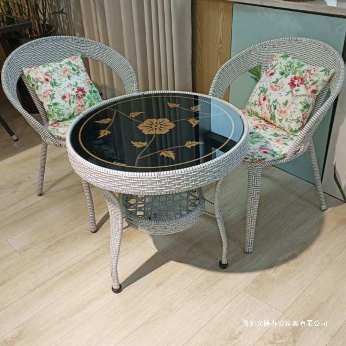 阳台茶几小户型室内藤椅三件套小圆桌休闲室内组合简约茶台茶桌,商业/办公家具,商用藤编家具,淘宝优惠券,粉丝福利购,淘宝优惠卷