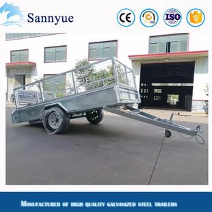 可后翻卸货拖车 5ft英尺箱式 拖车 热镀锌拖车 笼式 澳式
