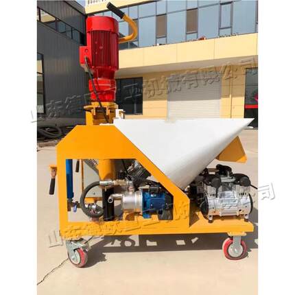 全自动石膏喷涂机 建筑施工水泥喷涂设备 小型带轮家用装修喷浆机